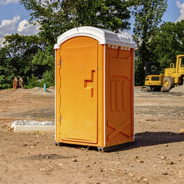 what is the cost difference between standard and deluxe portable restroom rentals in Mitchell